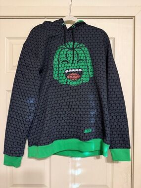 NWT Official Jelly Hoodie Sz XL Pullover Black Green Gaming YouTube Y2K